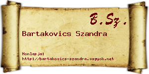 Bartakovics Szandra névjegykártya